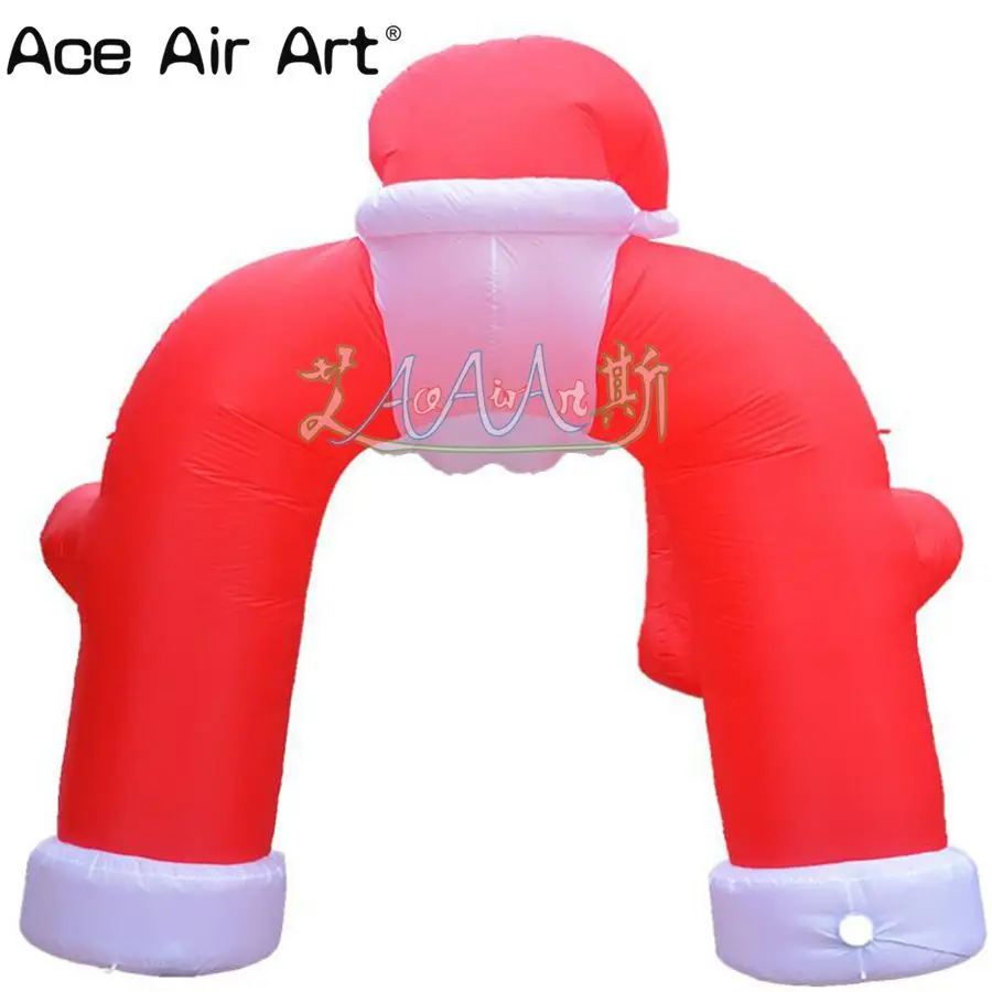 

Hot selling Christmas santa carries Christmas stockings airblown archway santa claus inflatable arch decorations