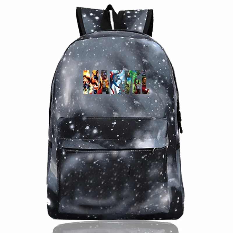 Style 13 Marvel Letter The Luminous Backpack School Bag Super Hero Student Kids Boys Girls School Bookbag Notebook Daily backpack Gift - Цвет: Style 13