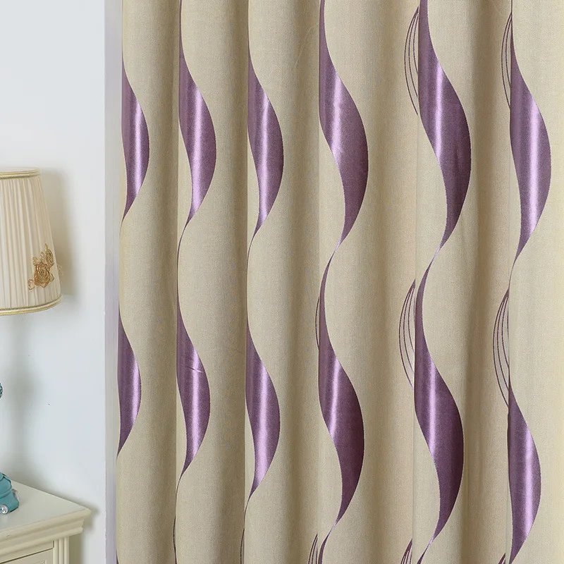 Модные Современные жаккардовые Волнистые шторы для гостиной спальни двери окна