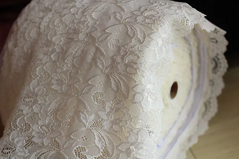 17 см в ширину 2 ярда/партия украшение для волос ручной работы цвета слоновой кости