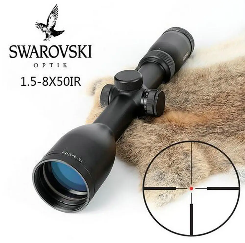 1.5-8x50IR Прицел Swarovskl 4-20x56/2,5-15x56/1,5-8x50/1-6x24 стекло гравированное сетка с башенками сброс охотничьи стрелковые прицелы - Цвет: 1.5-8x50IR