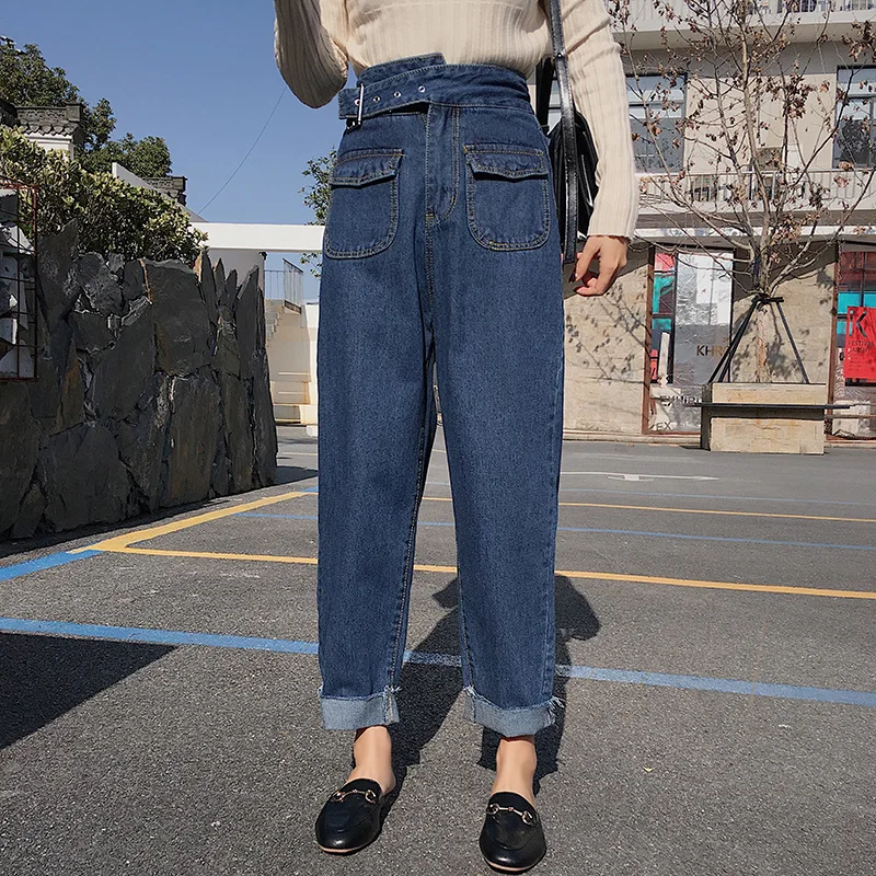 Denim jeans women Europe and the new Dongyu Zhou with retro waisted Jean Haren pants | Женская одежда