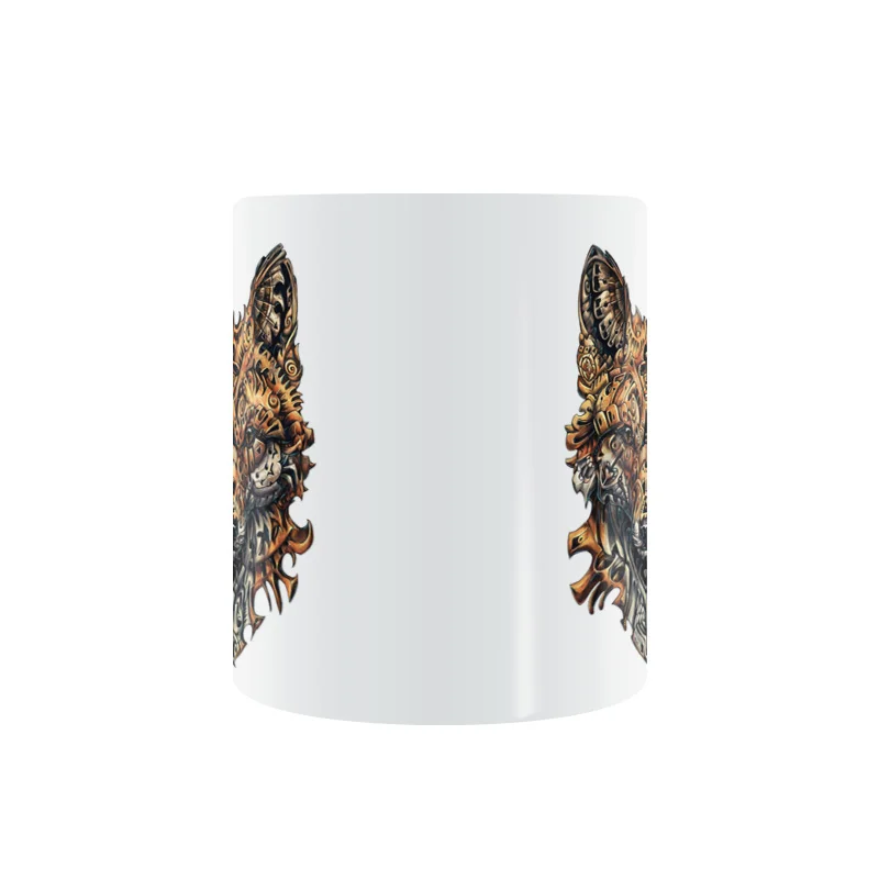 Коричневый ретро лиса кружка с лицом Кофе Молоко керамическая чашка Творческий