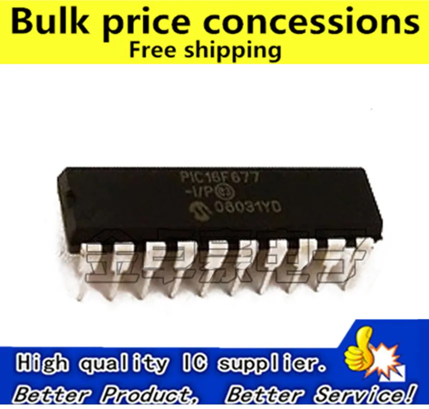 

Free Shipping 50PCS/LOT PIC16F677-I/P PIC16F677 16F677 DIP20 MODULE new in stock