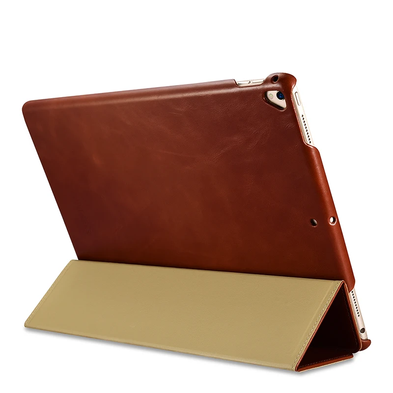 ICARER для iPad Pro 12,9 чехол винтажный из натуральной кожи флип-Фолио умный чехол для iPad Pro 12,9& Чехол подставка