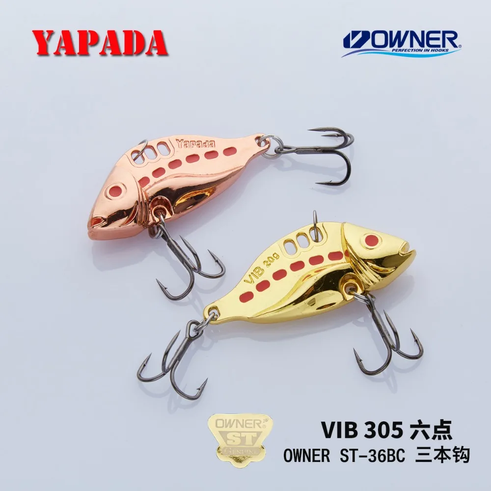 YAPADA VIB 305 шесть точек 10 г/15 г владелец тройной крючок 40-46 мм перо многоцветный цинковый сплав Металл VIB рыболовные приманки бас