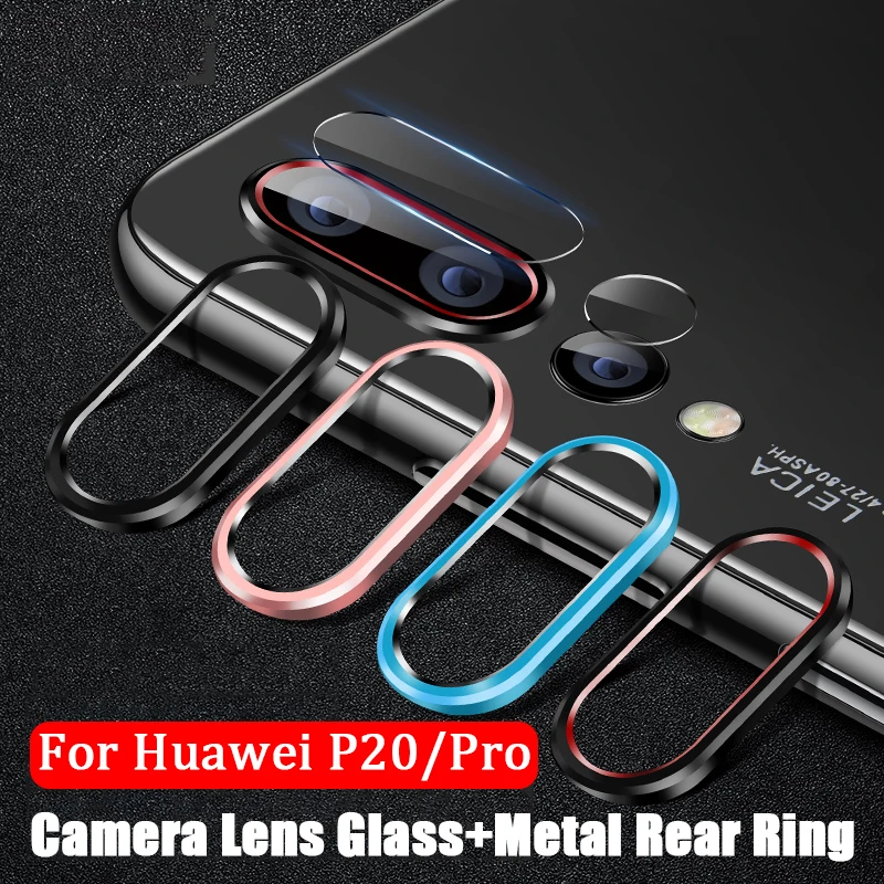 Защитное стекло для камеры для huawei P20 P20Pro, закаленное стекло+ металлическое защитное кольцо для объектива P20 P30 Honor 20 Pro, защитная пленка