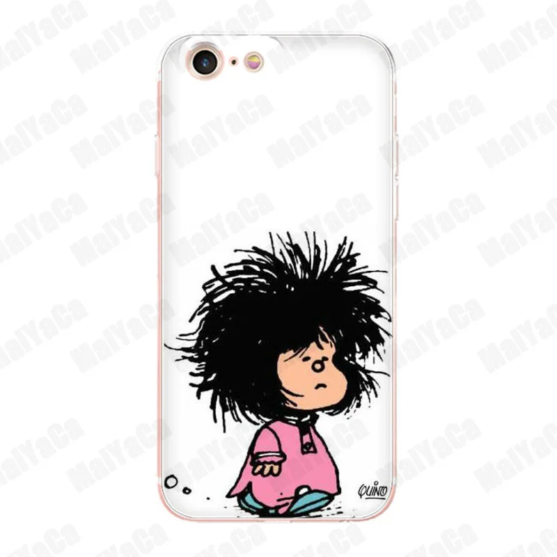 MaiYaCa Mafalda DIY красивые мягкие Аксессуары для телефона чехол iPhone 8 7 6 6S Plus X 10 5 5S SE 5C 4 4S