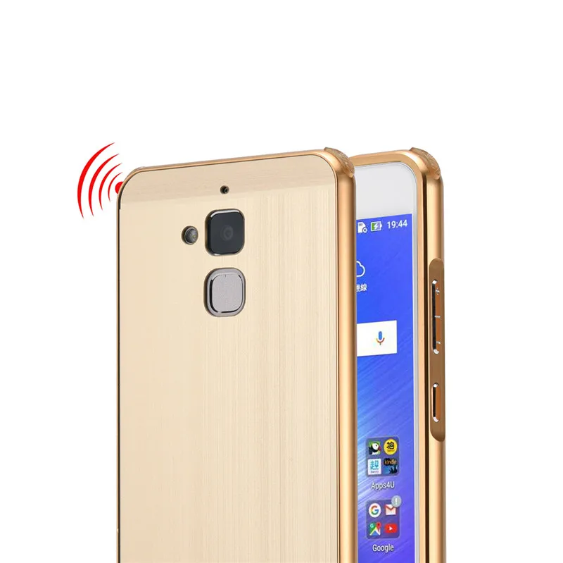 For Asus Zenfone 3 Max ZC520TL 5.2" Case Metal Frame Cover with Brushed Back Hard for |