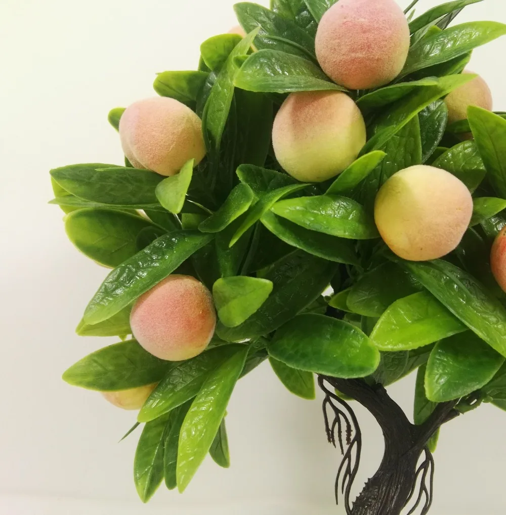 25 см искусственные бонсай искусственные растения фрукты бонсай Горшечное зеленое растение для офиса домашнего магазина декор стола