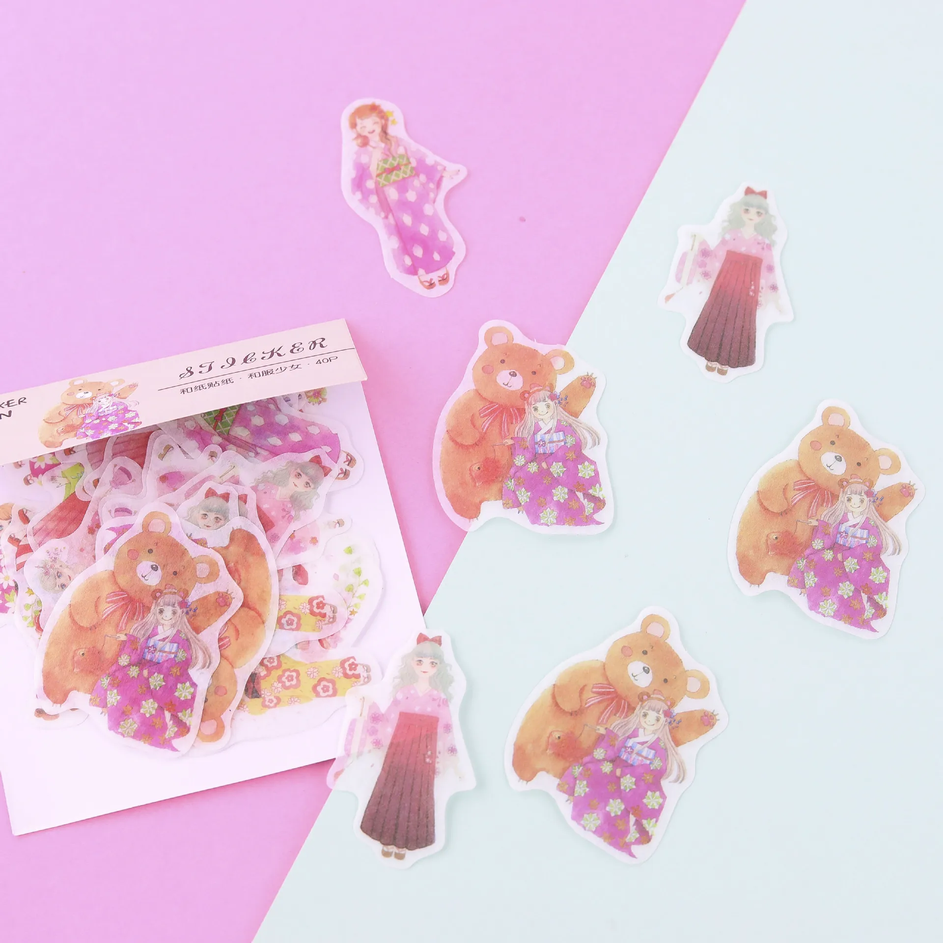 30 шт./упак. милые декоративные наклейки с животными для девочек дневник альбом