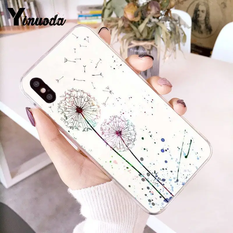 Yinuoda акварельный цветок Одуванчик Лотос Лаванда Coque Shell чехол для телефона для iPhone 8 7 6 6S Plus 5 5S SE XR X XS MAX 10