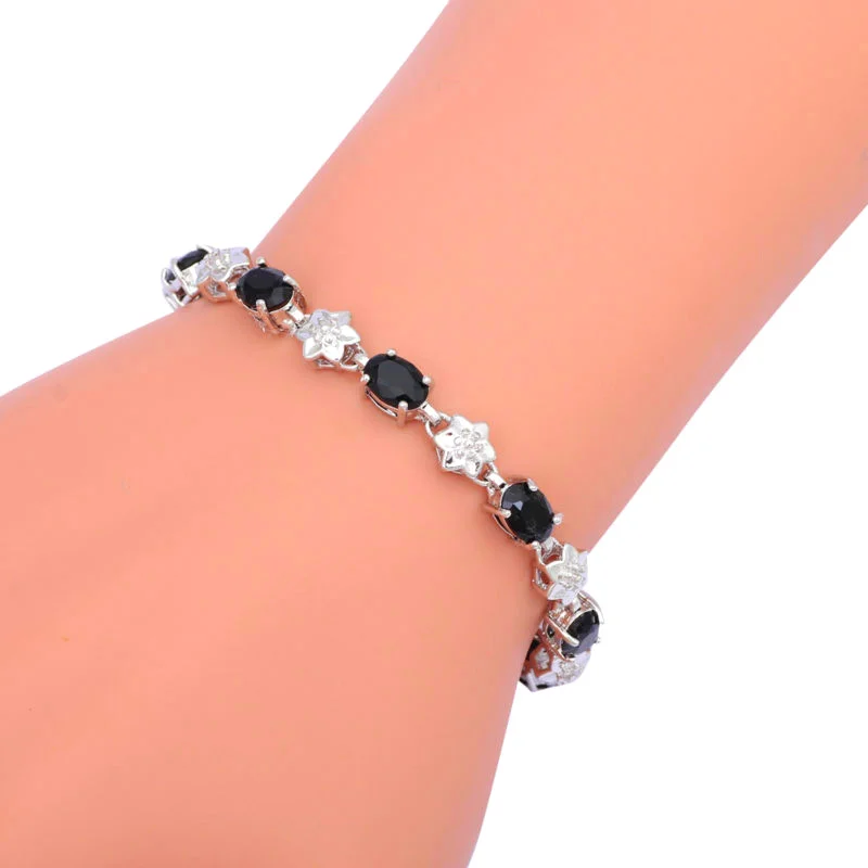 Женские браслеты вечерние TBS932A модные ювелирные украшения из черного оникса и