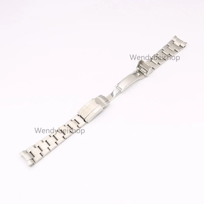 CARLYWET 20mm Steel Two Tone Gold Silver Solid Curved End Link Clasp Wrist Watch Band Strap Bracelet For Submariner GMT