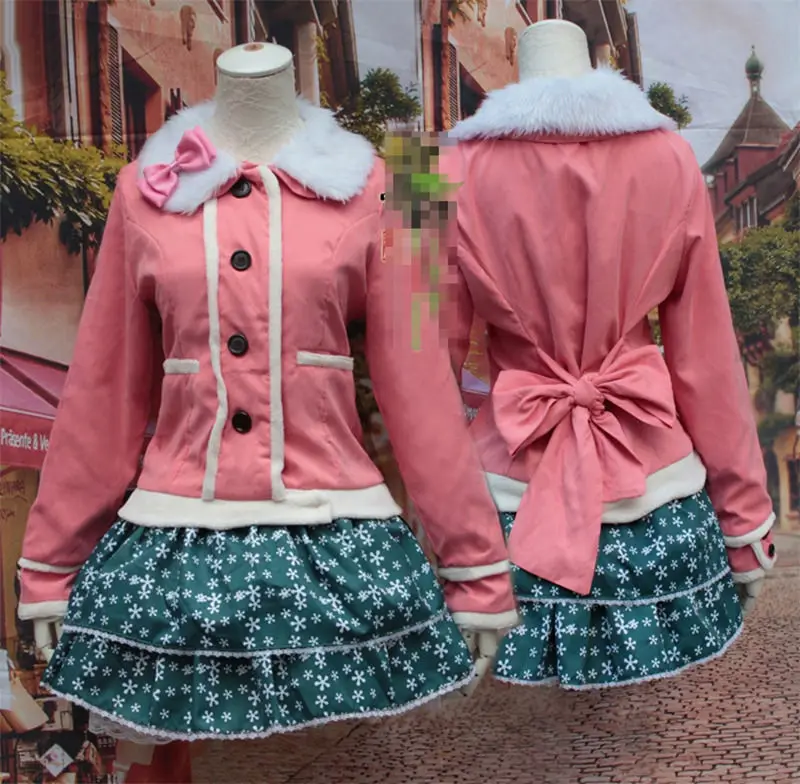 LOVE LIVE Косплей Minami Kotori зимнее теплое пальто юбка наряд костюм косплей