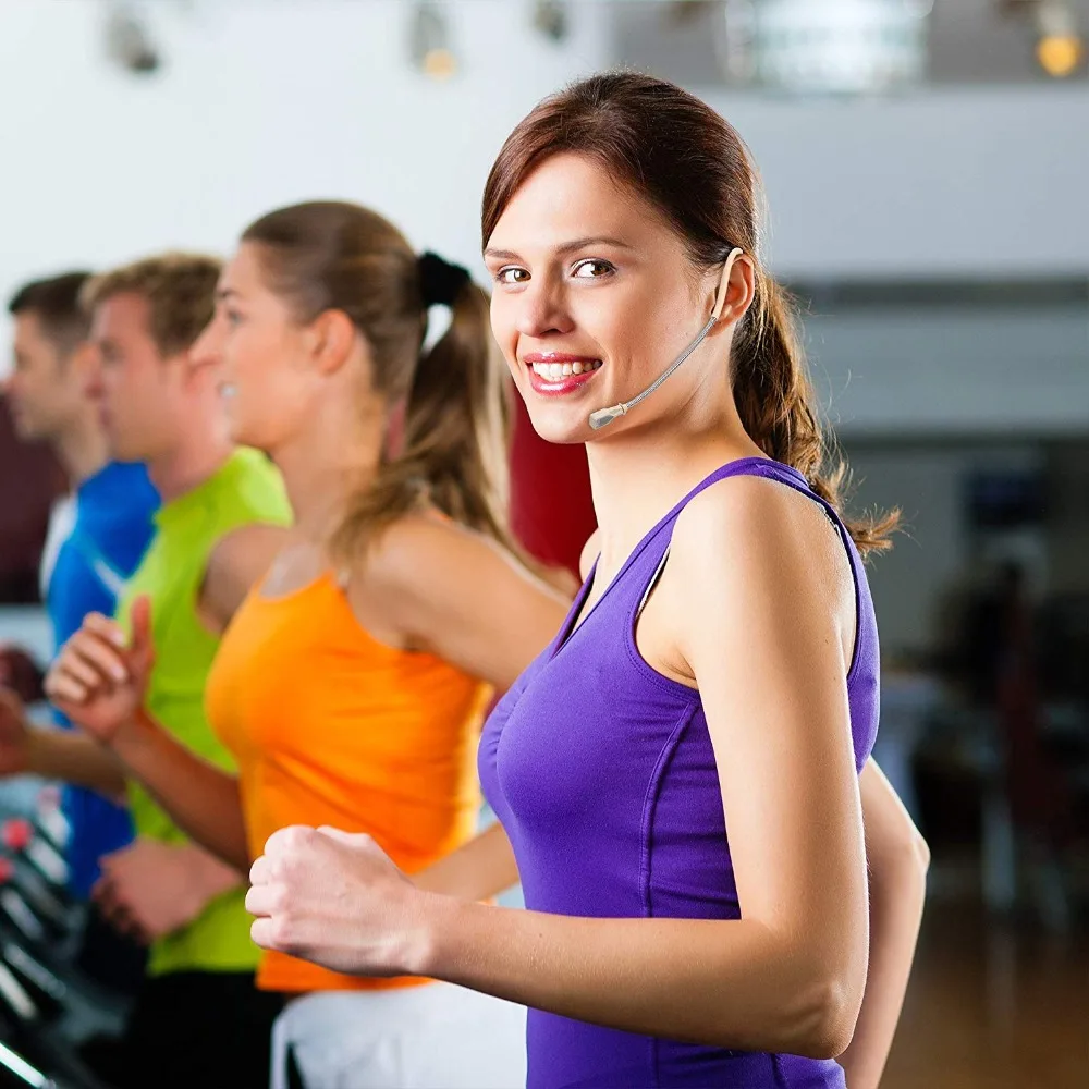 KIMAFUN 2,4G Беспроводная гарнитура Водонепроницаемый микрофон система с передатчиком и приемником 3,5 мм, дизайн для фитнес-тренера, йоги