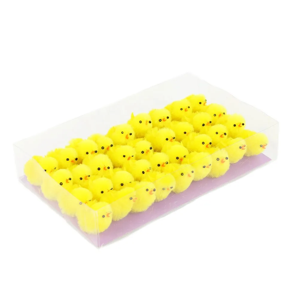 2017 Бесплатная доставка 36 шт./упак. Желтые мини маленькие цыплята милое пасхальное