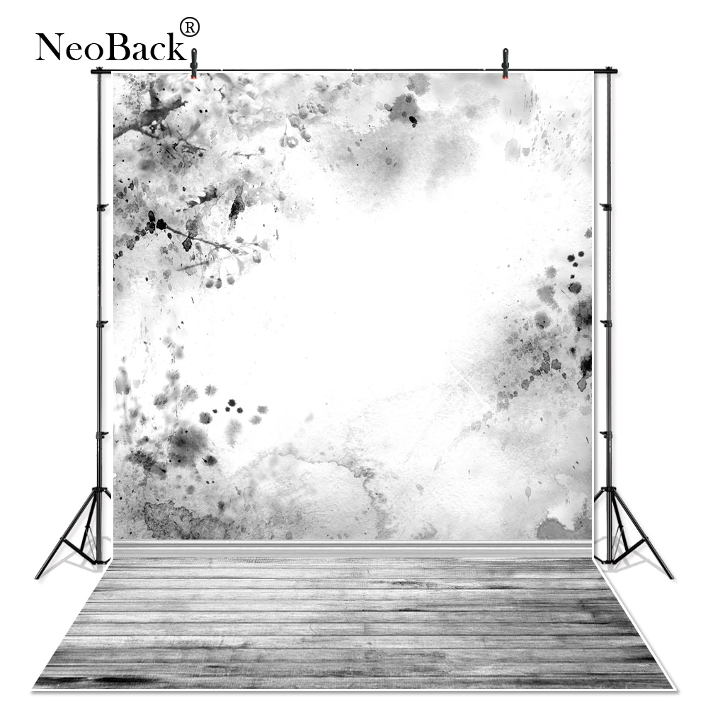 NeoBack 5x7 футов зимний черный белый вид Новорожденный ребенок фотографические фоны