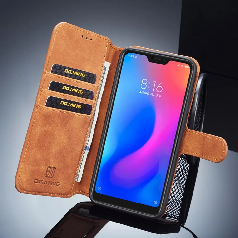 Чехол для Xiaomi Redmi Note 6 Pro Роскошный кожаный бумажник с магнитной застежкой чехол