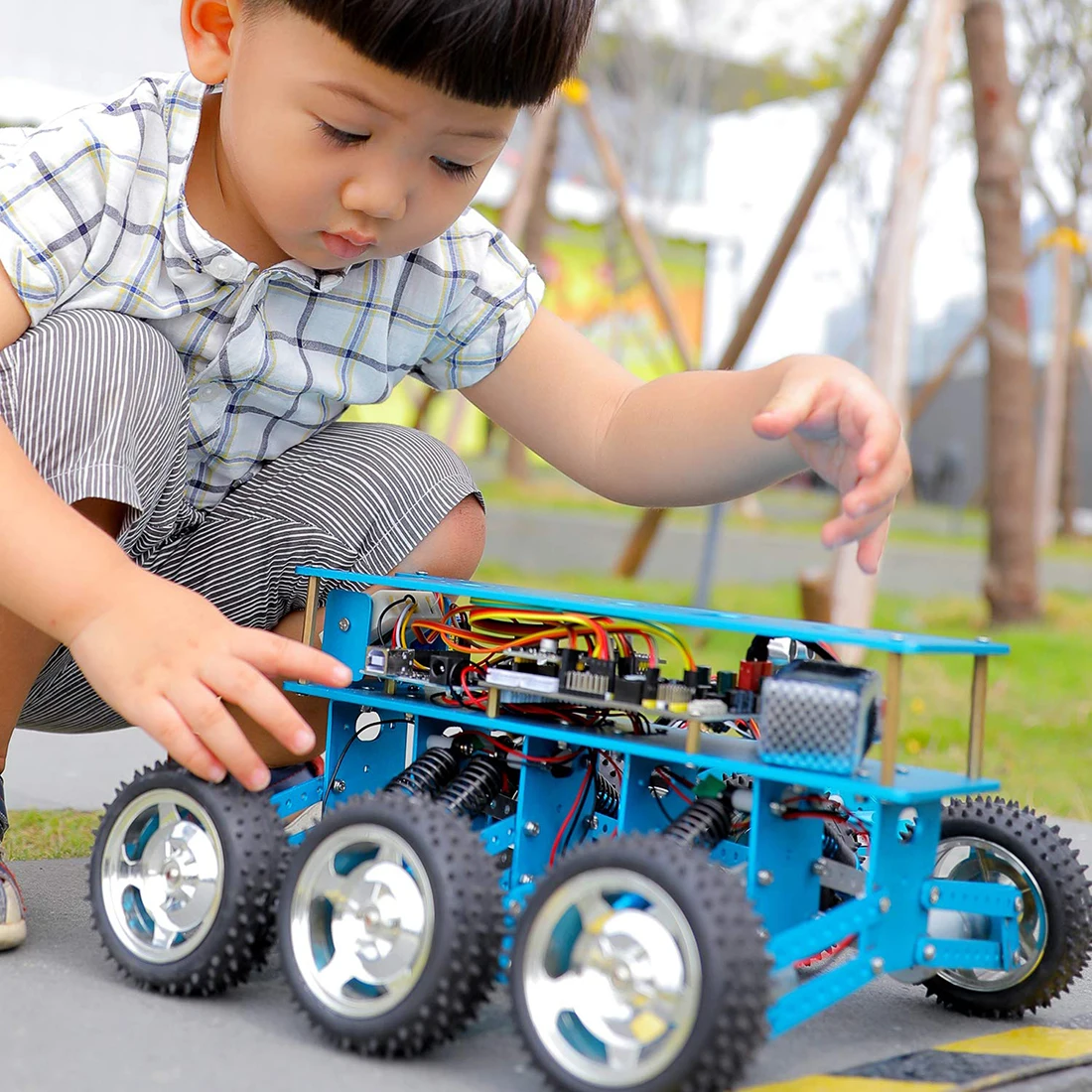 Внедорожный робот-автомобиль 6WD с камерой для Arduino робототехника сделай сам