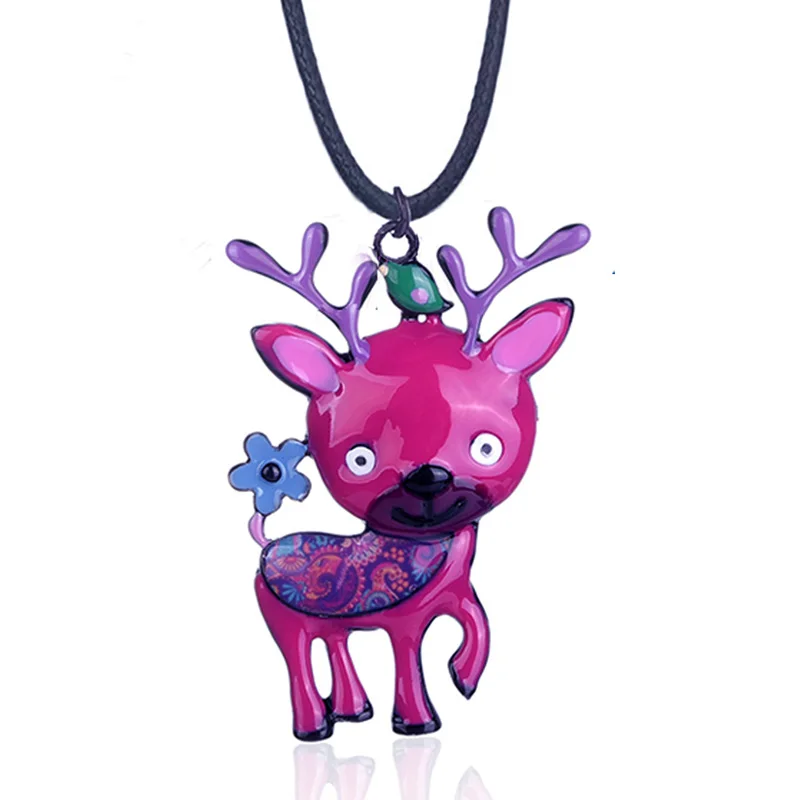 Рождественский подарок Cring Coco 2019 кулоны и ожерелья с милым оленем для детей