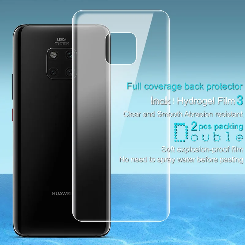 Imak Гидрогелевая пленка 3 III для huawei mate 20 Pro Lite задняя Передняя Задняя Защитная Прозрачная Олеофобная пленка