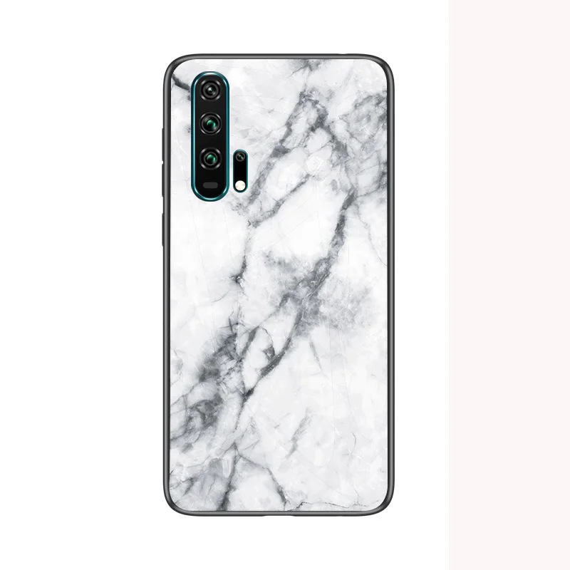 A Phone Case for Huawei Honor 20 Pro Case Honor 20S 20 s Cover Marble Tempered Glass Cases for Huawei Honor 20s European version - Color: A