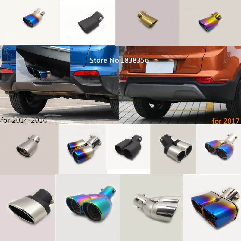 Для hyundai IX25 крышка автомобиля глушитель внешний конец трубы выход посвящать нержавеющая сталь выхлопной наконечник хвост