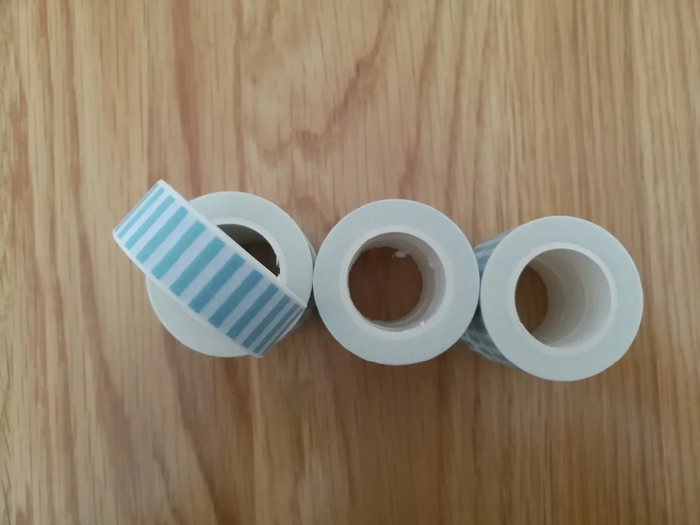 Лента маскирующая свежая синяя/белая 1 5 см|label masking tape|washi tapestriped washi tape |