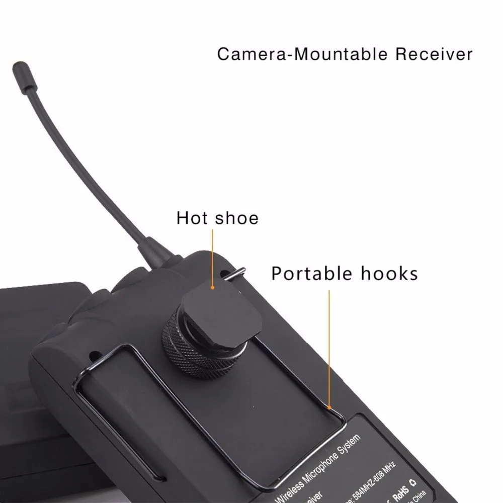 BOYA by wm6 Pro UHF Беспроводной микрофон Системы петличный для eng EFP DSLR Камера|lavalier