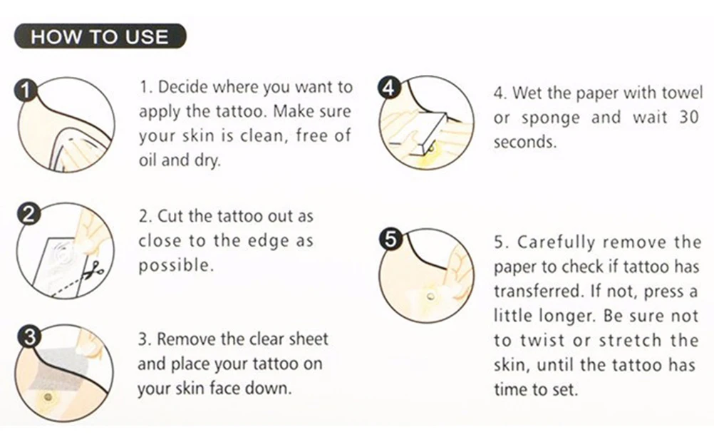 1 шт. водостойкая тату-наклейка для тела | Красота и здоровье