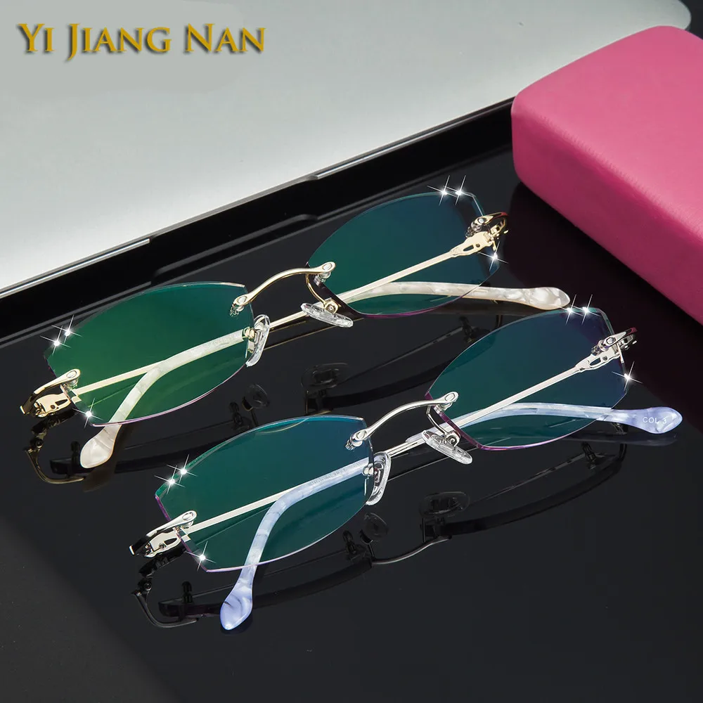 Женские очки со стразами элегантные титановые с линзами|diamond glasses|women brand eyeglasseswomen