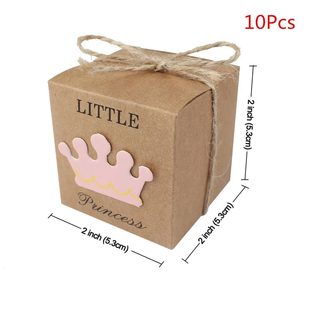 Little Princess Теплая Коробка для конфет на свадьбу, день рождения, Подарочная коробка, бумажный пакет, упаковка для детских конфет для душа, коробка для конфет, подарок для гостей на день рождения, украшение для детей - Цвет: Little Princess