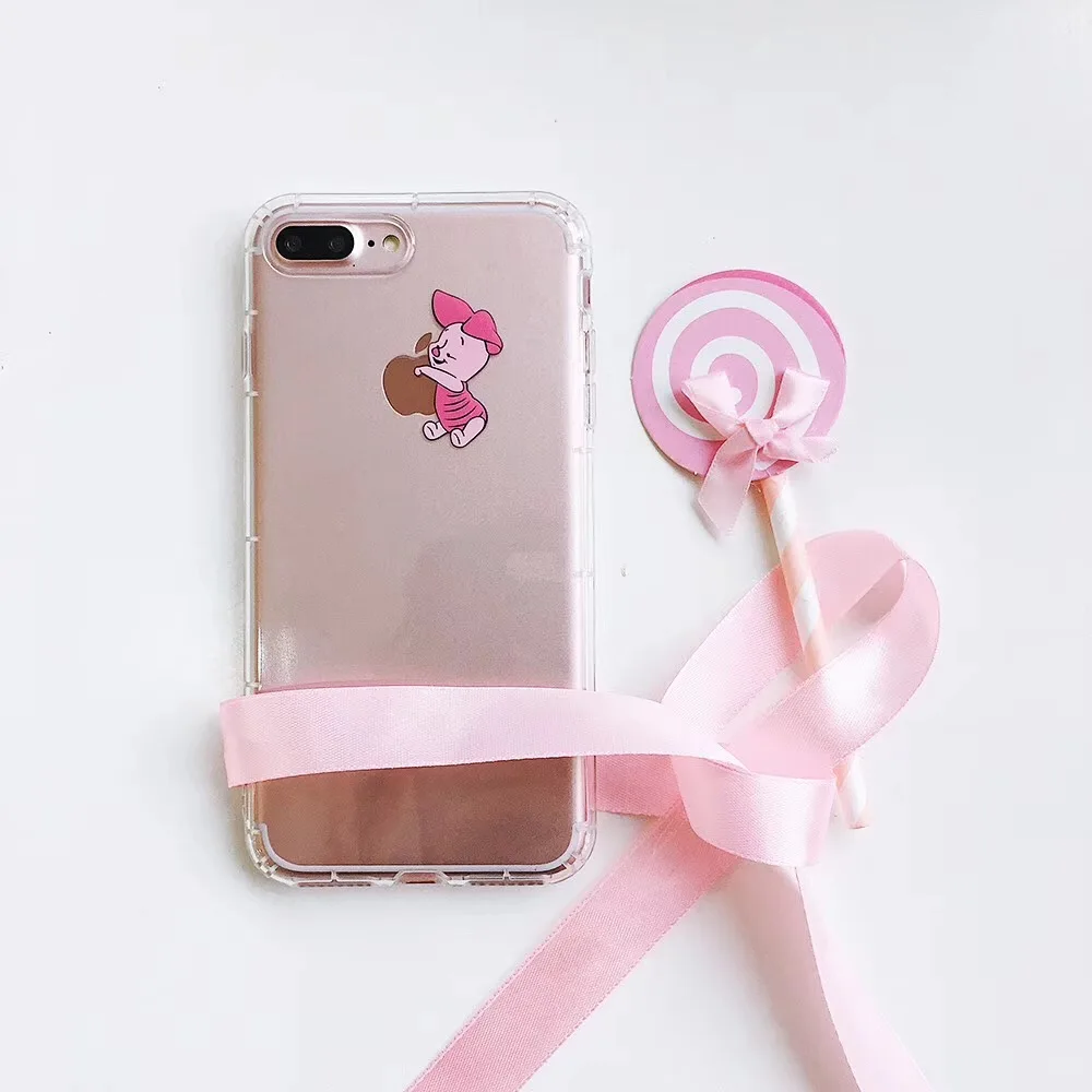 Забавный мультяшный чехол для телефона поросенок Стич iPhone 6 6s 7 8 Plus 11 Pro X Xs Max Xr