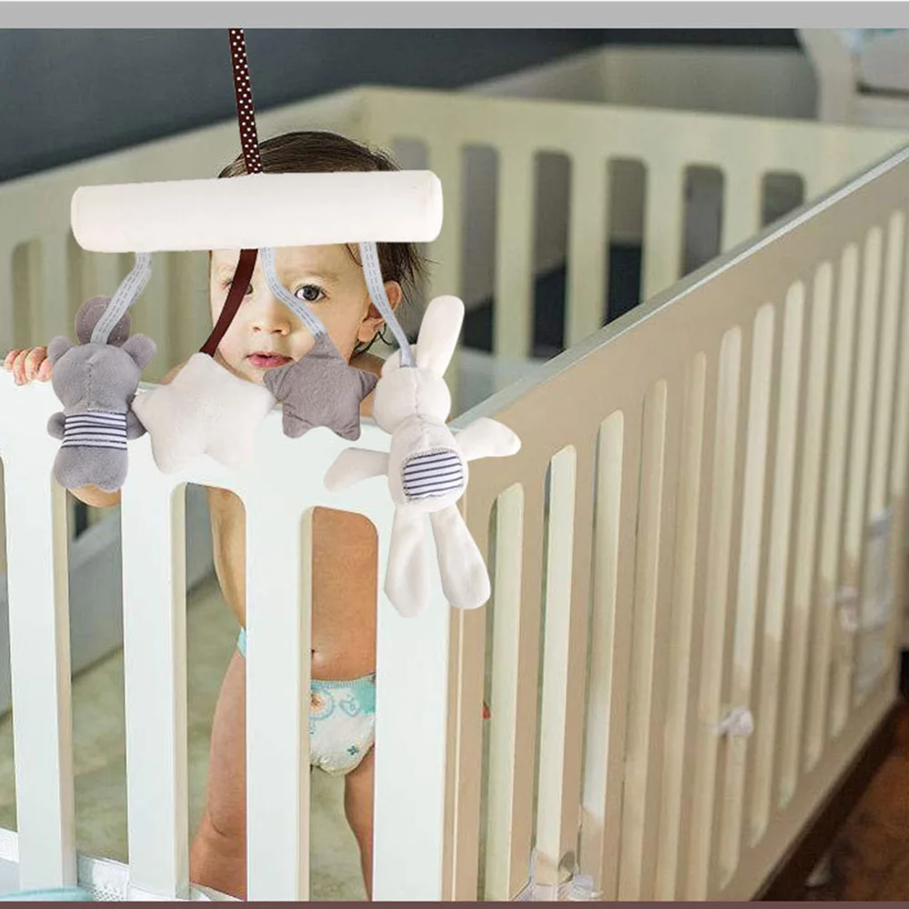 Мягкие погремушки с кроликом аксессуары для коляски детская кроватка плюшевая