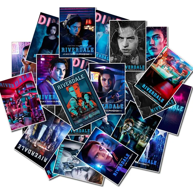 D135-25pcs 25 шт. ТВ серии ривердейл стикер s для ноутбука багаж автомобиля Стайлинг виниловые наклейки каракули Прохладный DIY стикер - Цвет: D135-25pcs