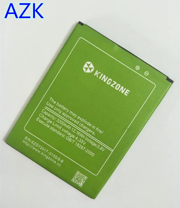 Новый литий ионный аккумулятор AZK Kingzone k1 3200 мАч Сменный для телефона kingzone / K1 Turbo