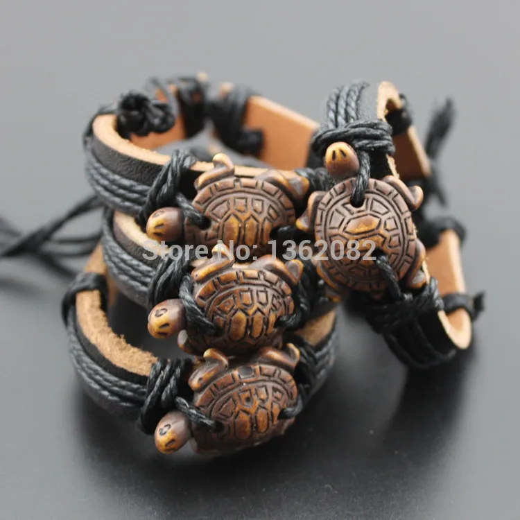 Крутая резьба Племенной Стиль морские Черепашки Подвеска для серфинга кожаный