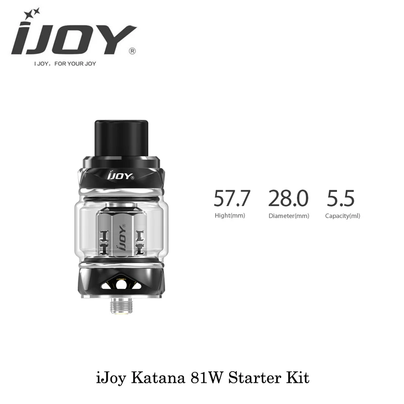 Электронные сигареты iJoy Катана 81 Вт Starter Kit 3000 мАч батарея бак subohm с KM1 сетки