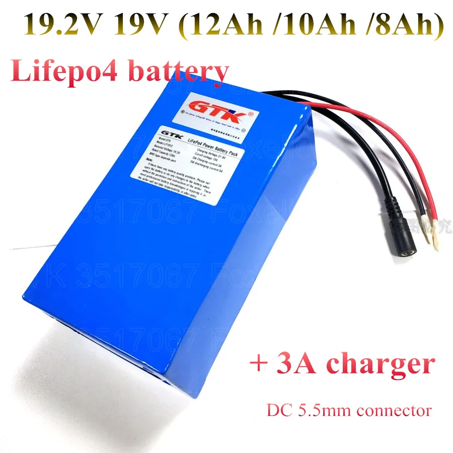 19V 19 2 V 12Ah 20V 10AH 8Ah 4.74A 4.5A штекером постоянного тока для подключения к BMS lifepo4