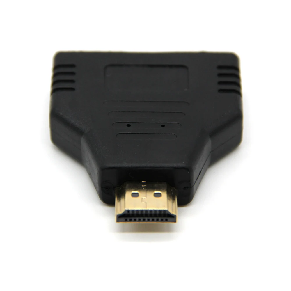 Разветвитель-переходник 1080P V1.4 HDMI-совместимый со штекером на 2 гнезда для HD TV Tablet |