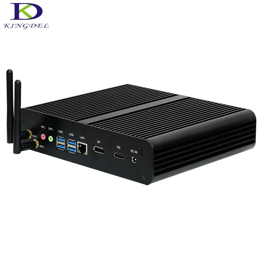 Новое поступление безвентиляторный мини компьютер intel i7 6500U 6600U Ultra HD 4K HTPC с DP HDMI SD