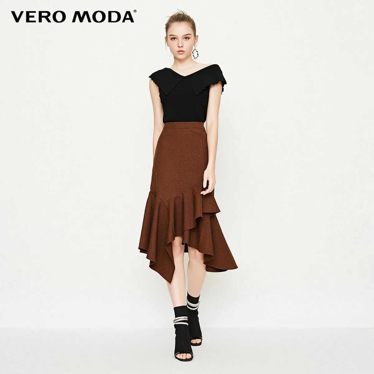 Vero Moda новые женские без рукавов с отложным воротником v-образным вырезом трикотажные | 318345503