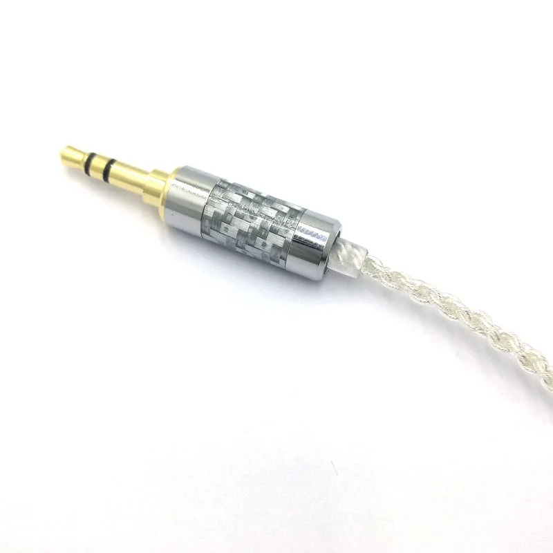 RY-c11 1,2 м DIY Замена кабеля 3,5 мм с серебряным покрытием Модернизированный проволока 4 многожильный провод кабель для ремонта Сделай Сам HIFI кабель для наушников