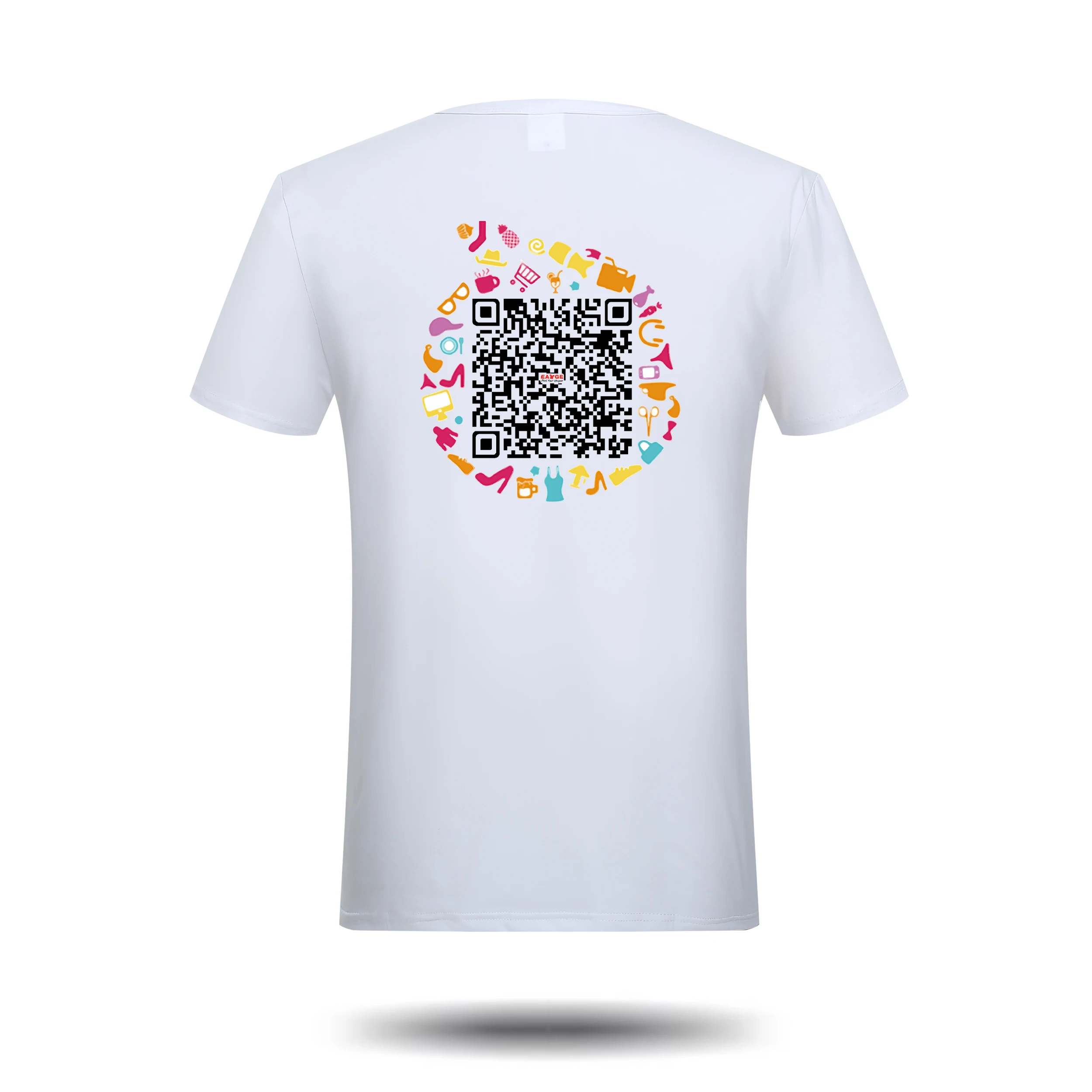Креативный дизайн qr код с веб словами на заказ ваши футболки уникальная одежда