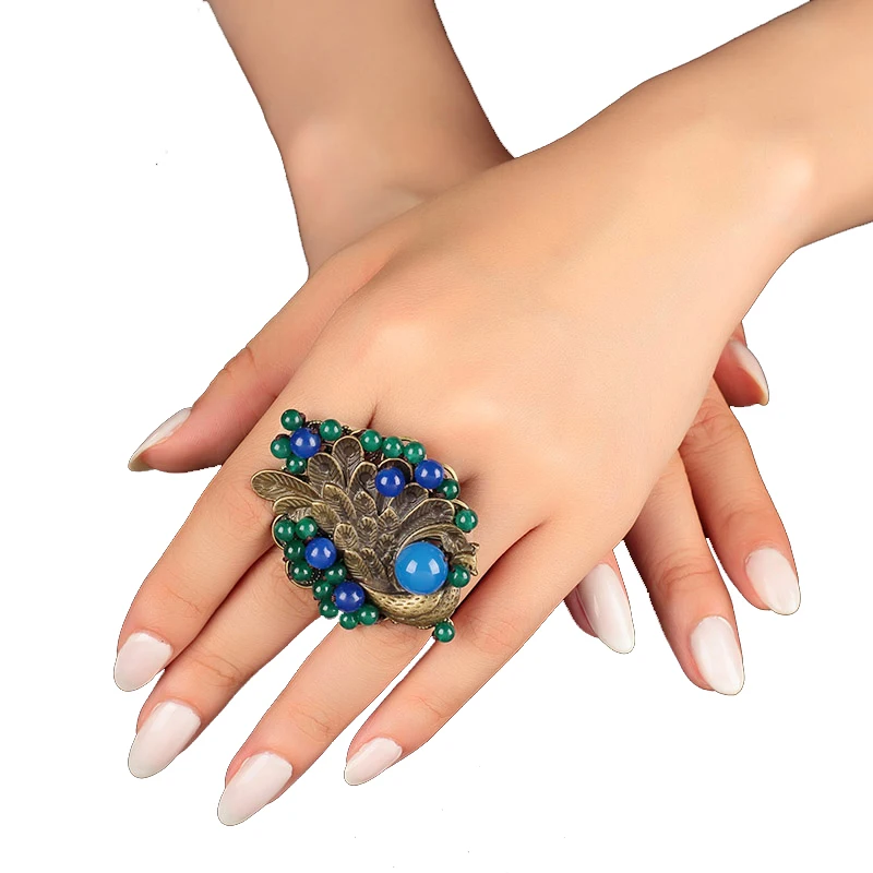 Китайский Стиль модные кольца Показать элегантный темперамент изделия женские