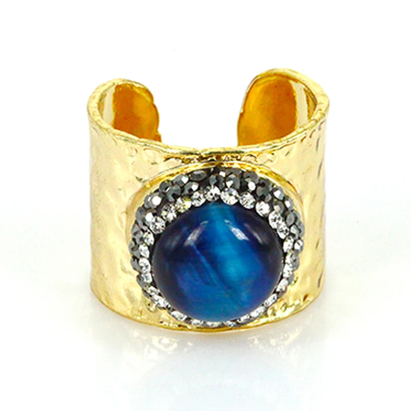 Очаровательные каменные бусины с натуральным синим коричневым и тигровым глазом