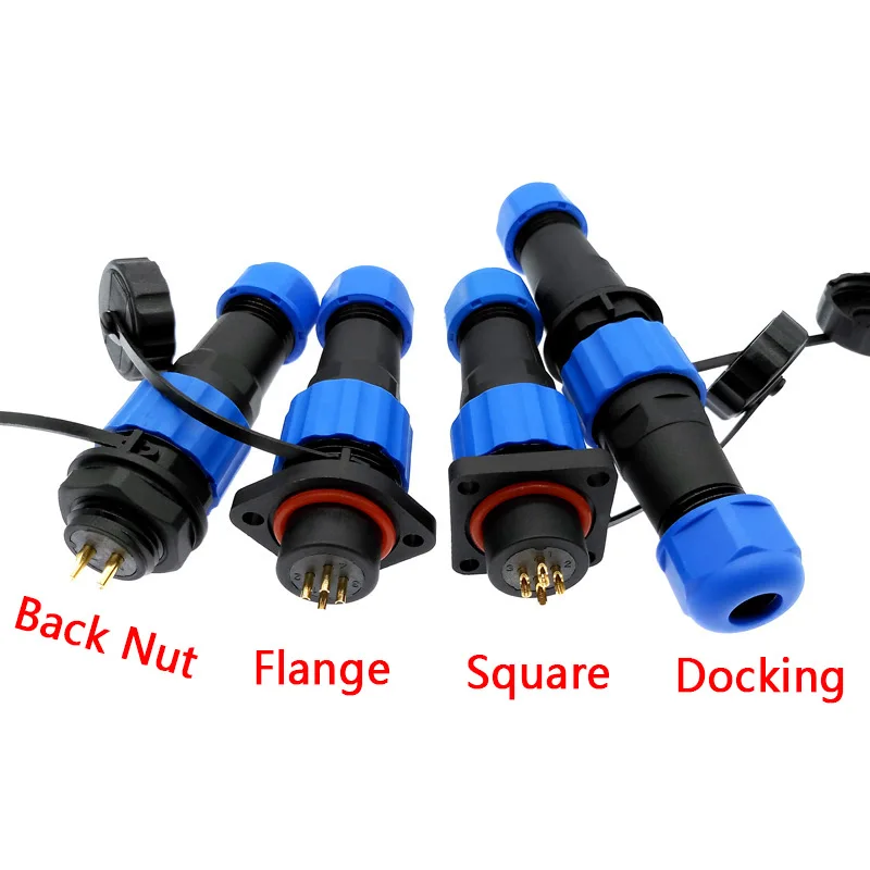 Водонепроницаемый разъем SP16 IP68 Кабельный штекер и гнездо 2 3 4 5 6 7 9 Pin|Соединители| |