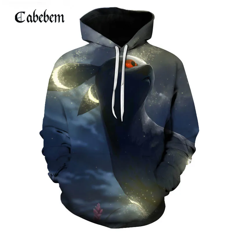 Брендовая толстовка с 3D цифровой печатью Капюшоном Повседневный пуловер