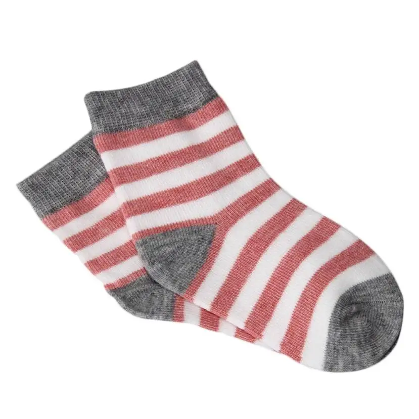 4 Pairs Striped Socks Baby New Born Boy Girl Casual Winter Infantil Slippers Anti Slip Floor Children | Детская одежда и обувь